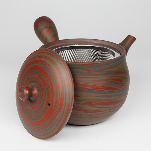 【陶仙】耀泥袋形 橫手急須0.32L