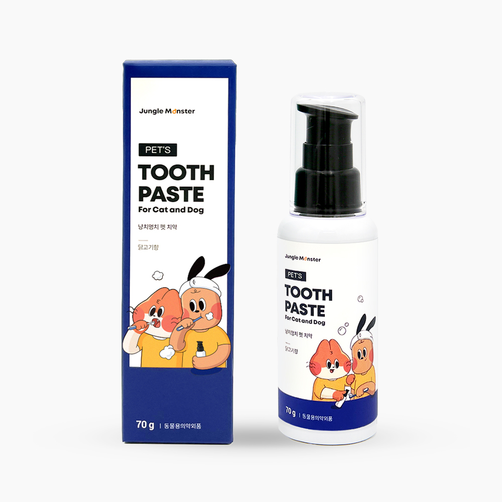 Jungle Monster韓國製雞肉味寵物牙膏 護齒凝膠 70克 (貓狗適用)
