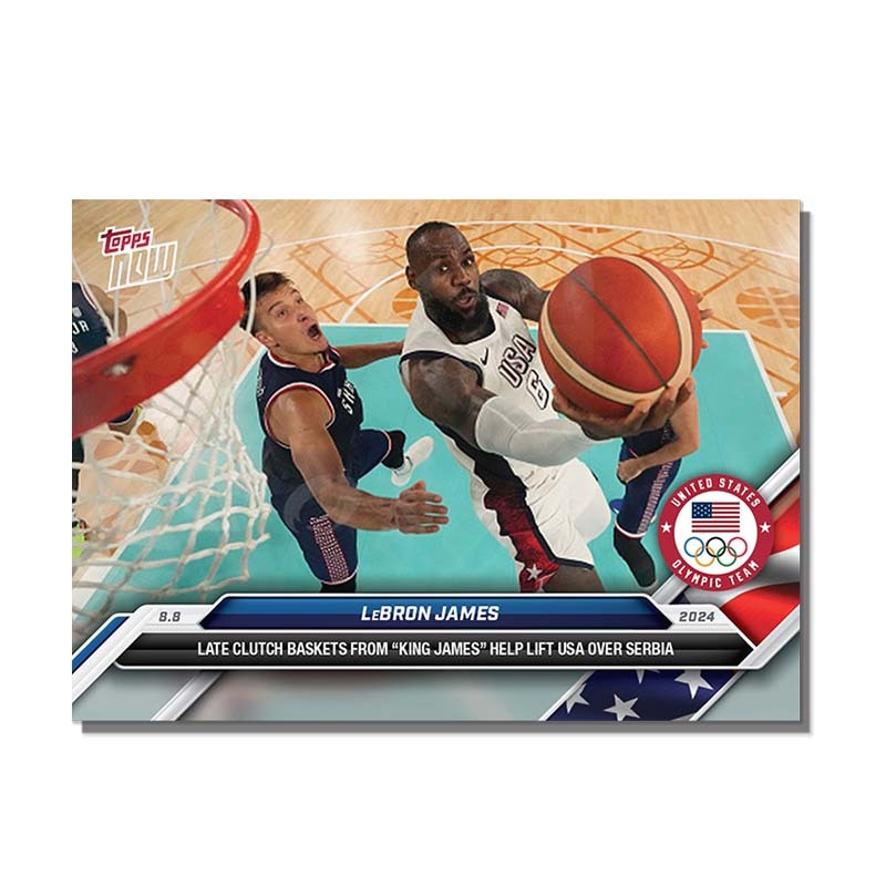LeBron James - 2024 Olympic Games TOPPS NOW® Card 24 -【附贈卡磚】 詹姆士 詹皇 球員卡 單張販售 TOPPS-03 [現貨商品]