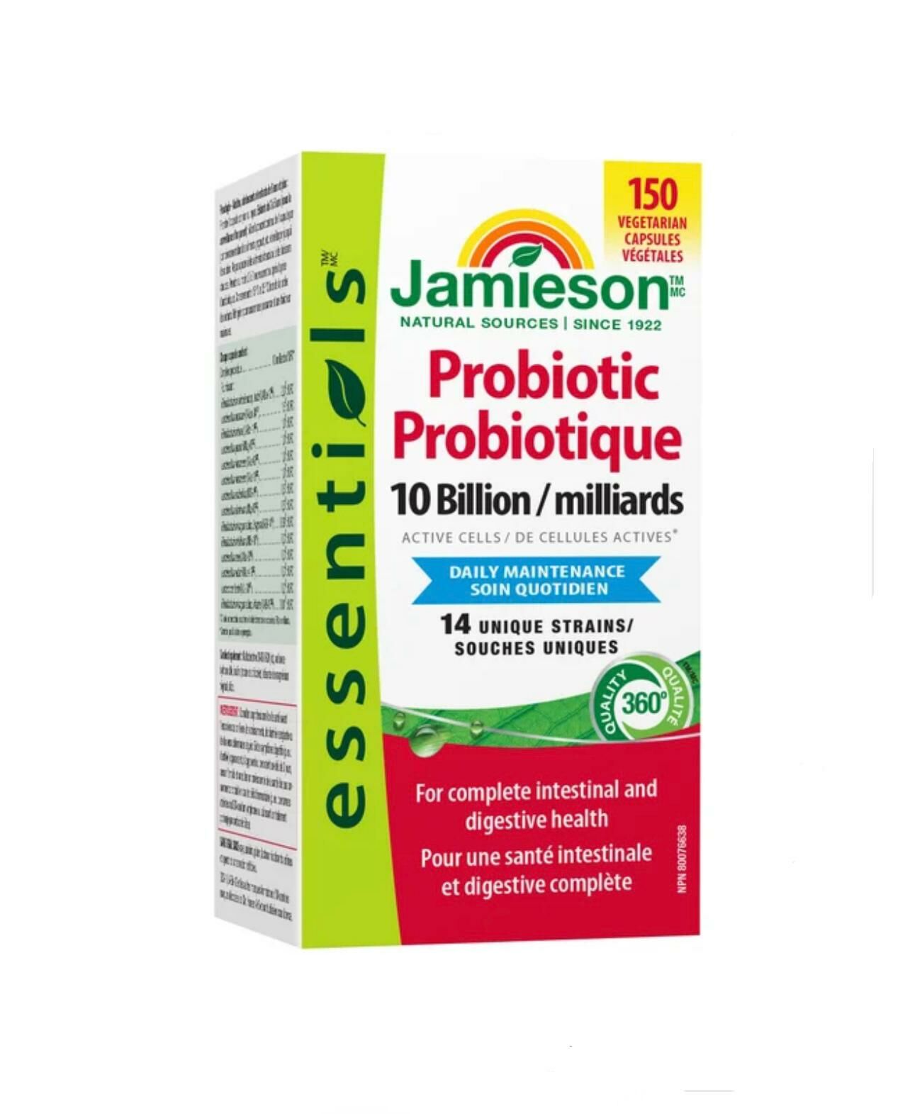 Jamieson Probiotic 10 Billion , 150 Veg Capsules