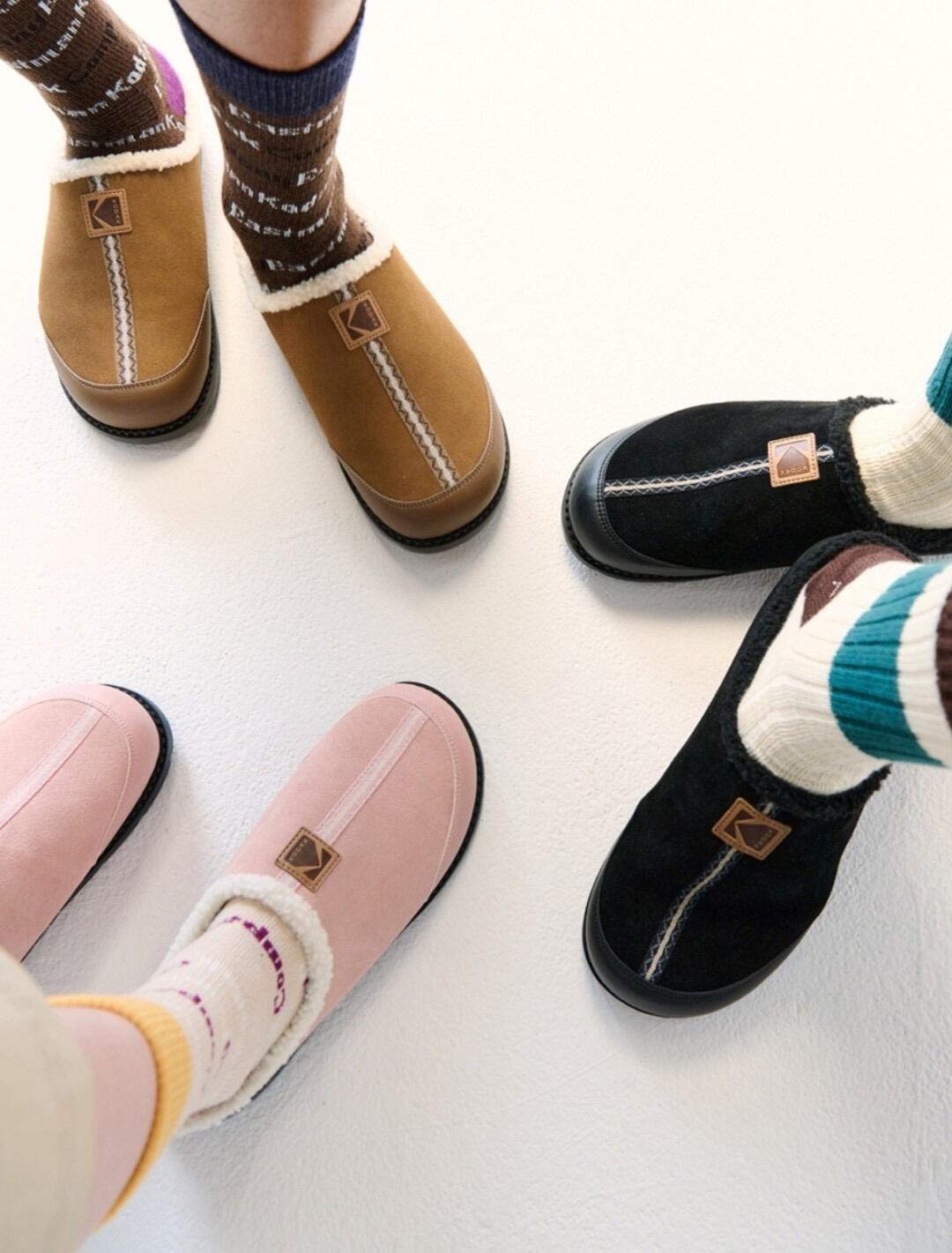 【現貨出清】韓國代購 Kodak Brownie Mule Suede 麂皮 絨面 羊羔毛 穆勒鞋