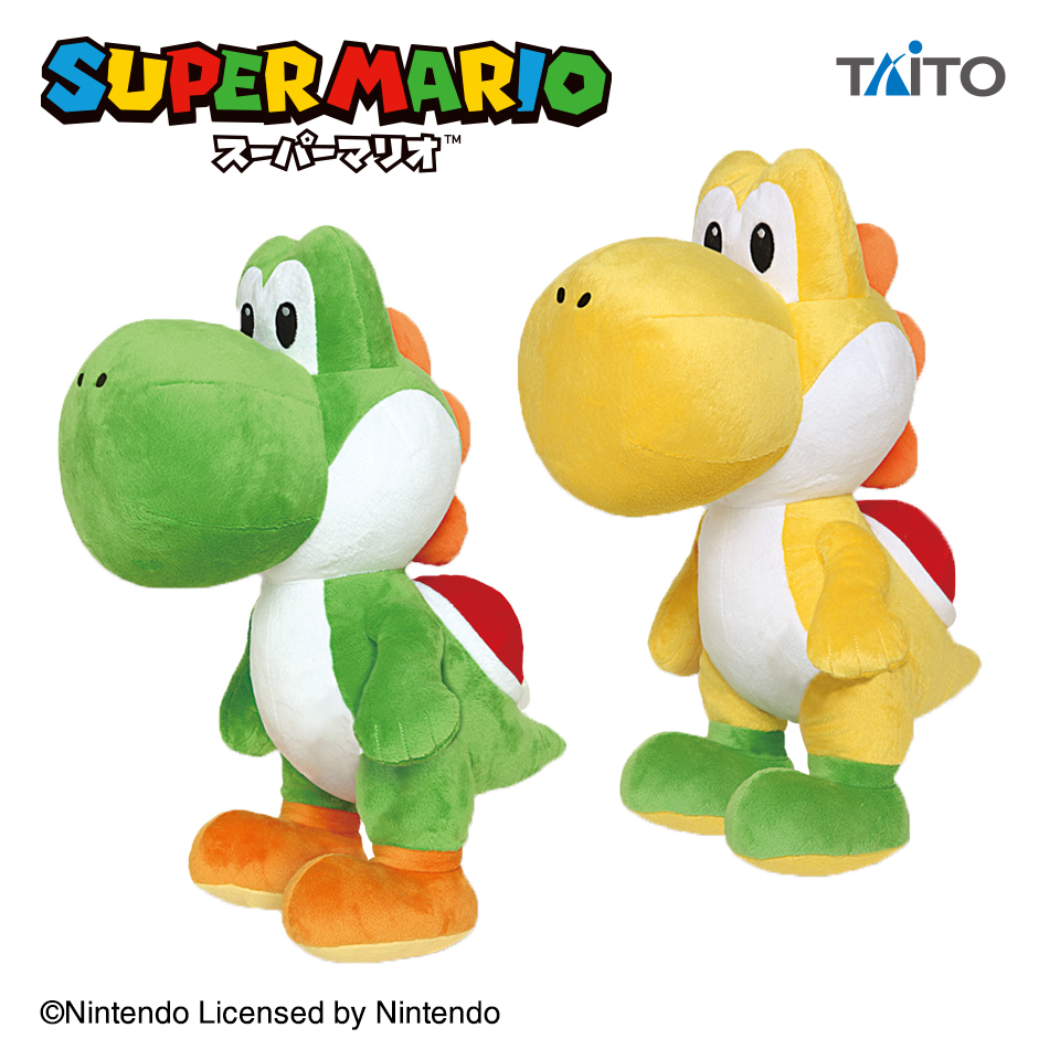 TAITO 代理版 超級瑪利歐 特大絨毛 耀西站姿 綠+黃