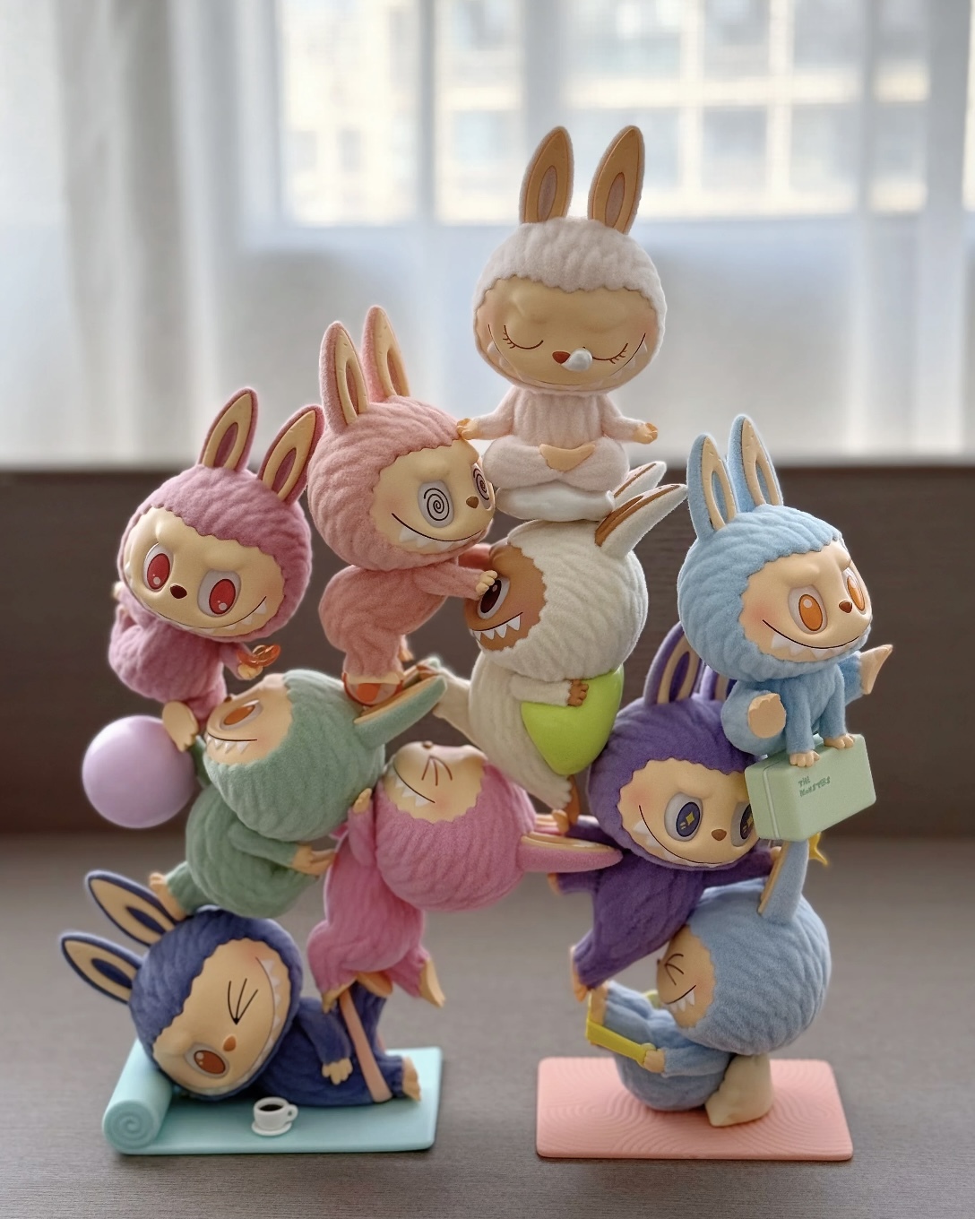 <慵懶瑜珈!!!>The Monsters Labubu 泡泡瑪特 拉布布 玩具 瑜珈 公仔 盲盒