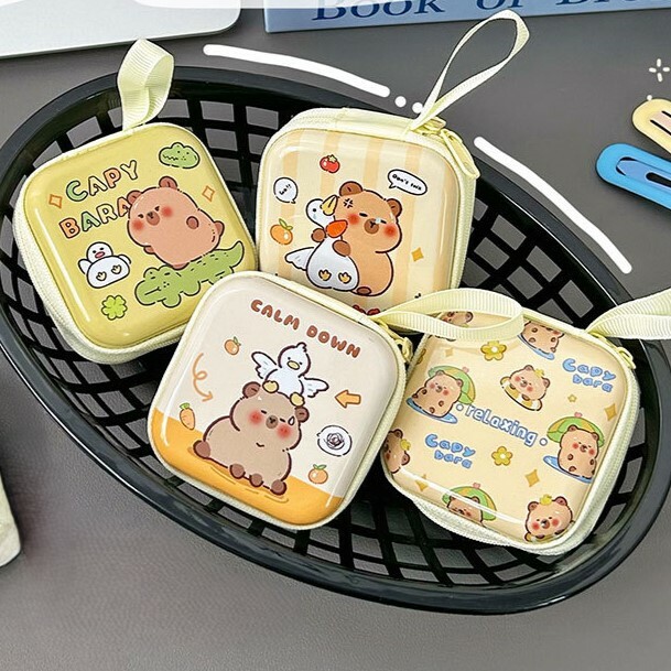《5113》可愛卡皮巴拉便携小物零錢收納包