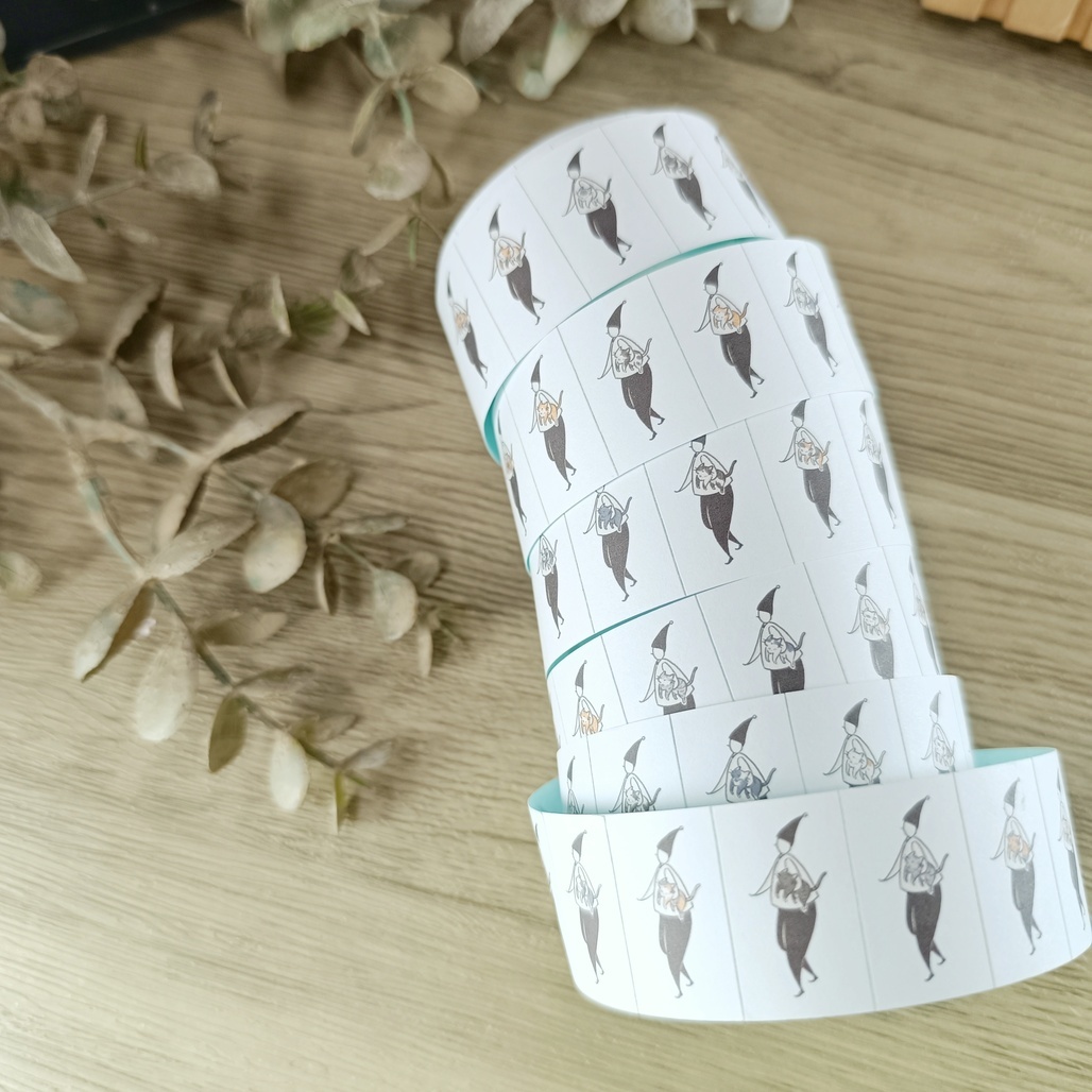 默代誌．貓貓日 標籤機貼紙膠帶捲 <整捲/分裝>