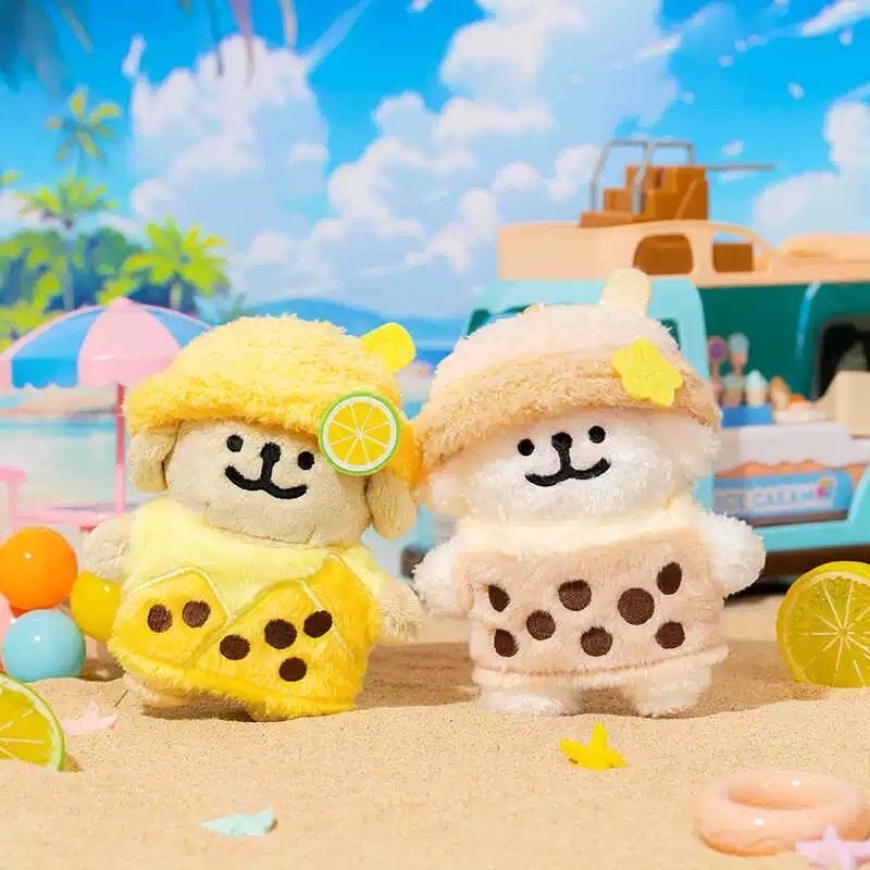 KTQ STORE ‧ 線條小狗 Maltese 原創珍珠奶茶 檸檬茶 吊飾