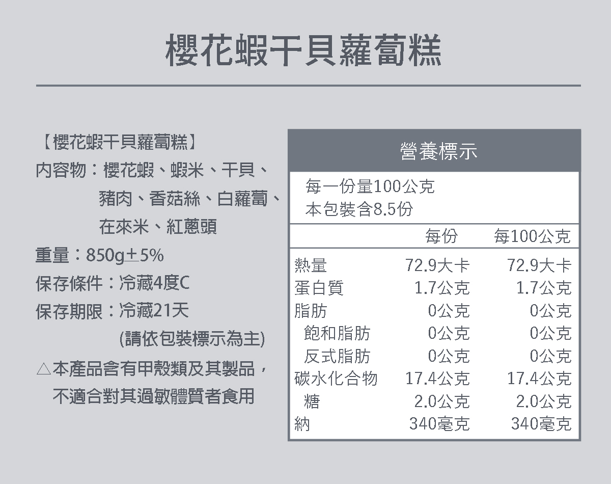 森菓宅食 經典蘿蔔糕 年菜推薦 台灣手工製作 蘊含櫻花蝦與干貝香氣