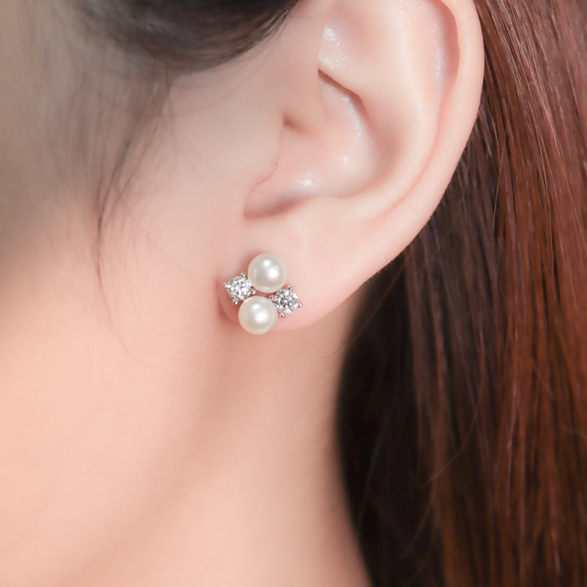 | 925純銀・珍珠 | 框住幸福耳環 | EA0855 |