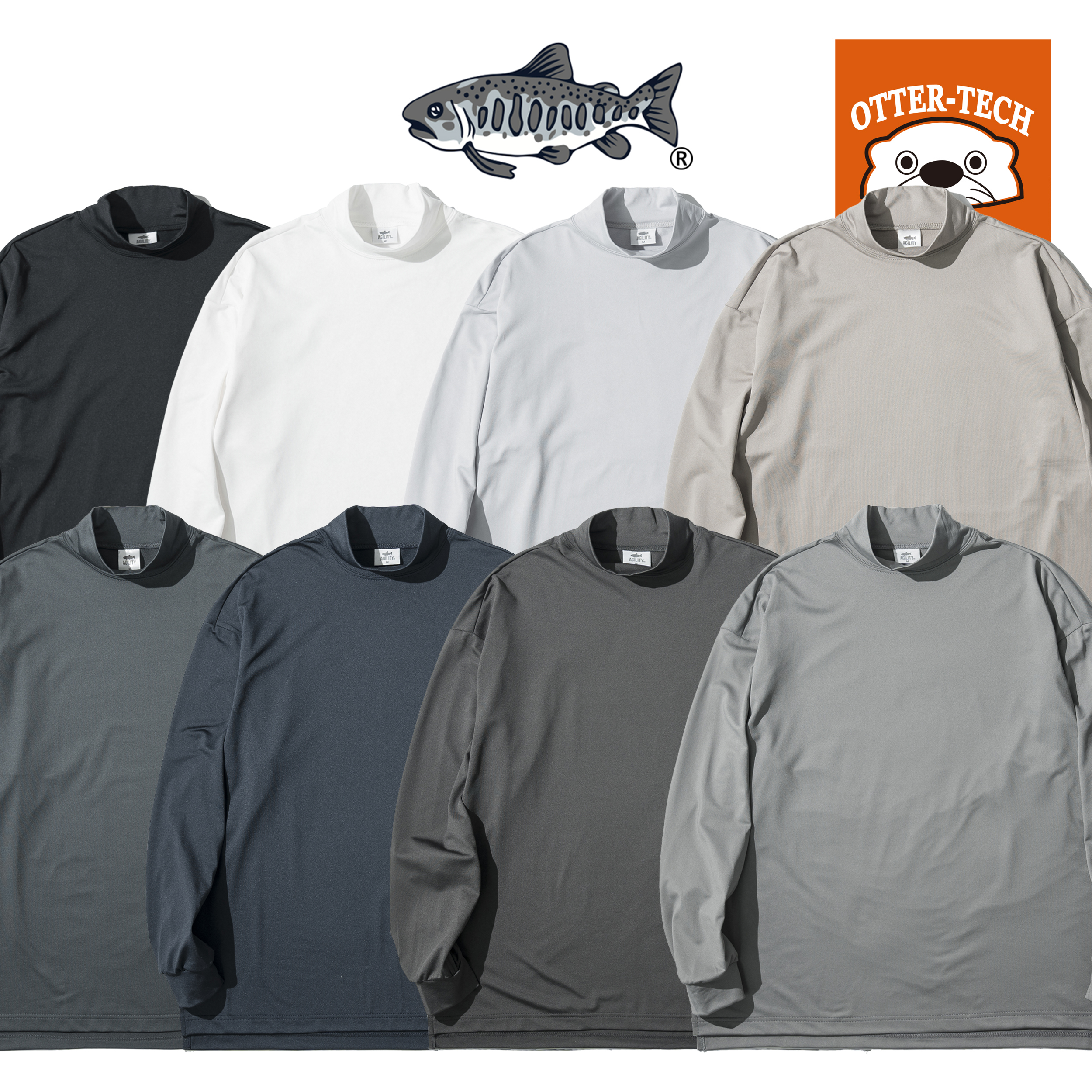 AGILITY OTTER-TECH Turtleneck LS Tee 小水獺 中高領 長袖Tee [A-OT2-多件優惠]