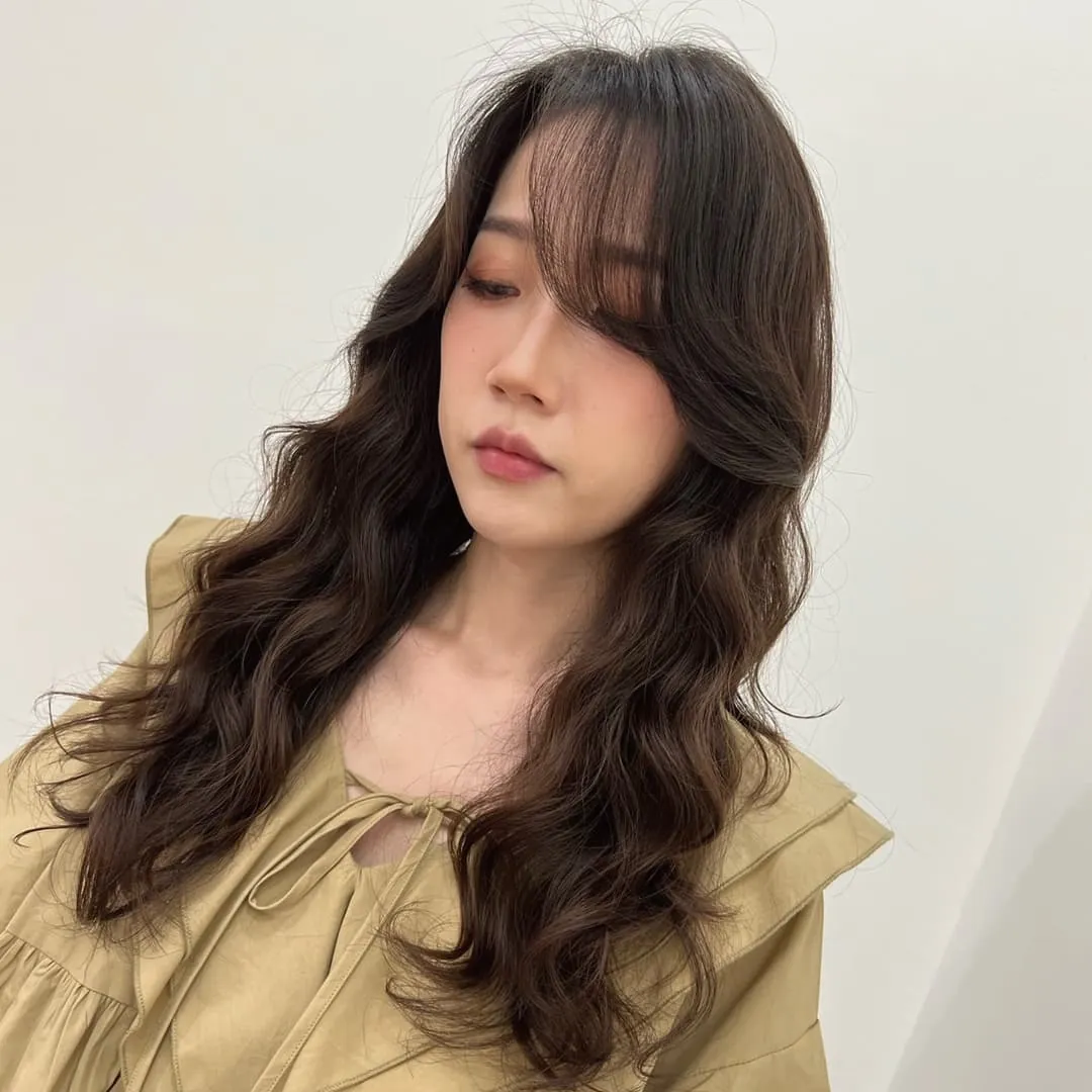 Renee's Perm Creations – Rain Perm with Curtain Bangs for Long Faces and Cheekbone Enhancement