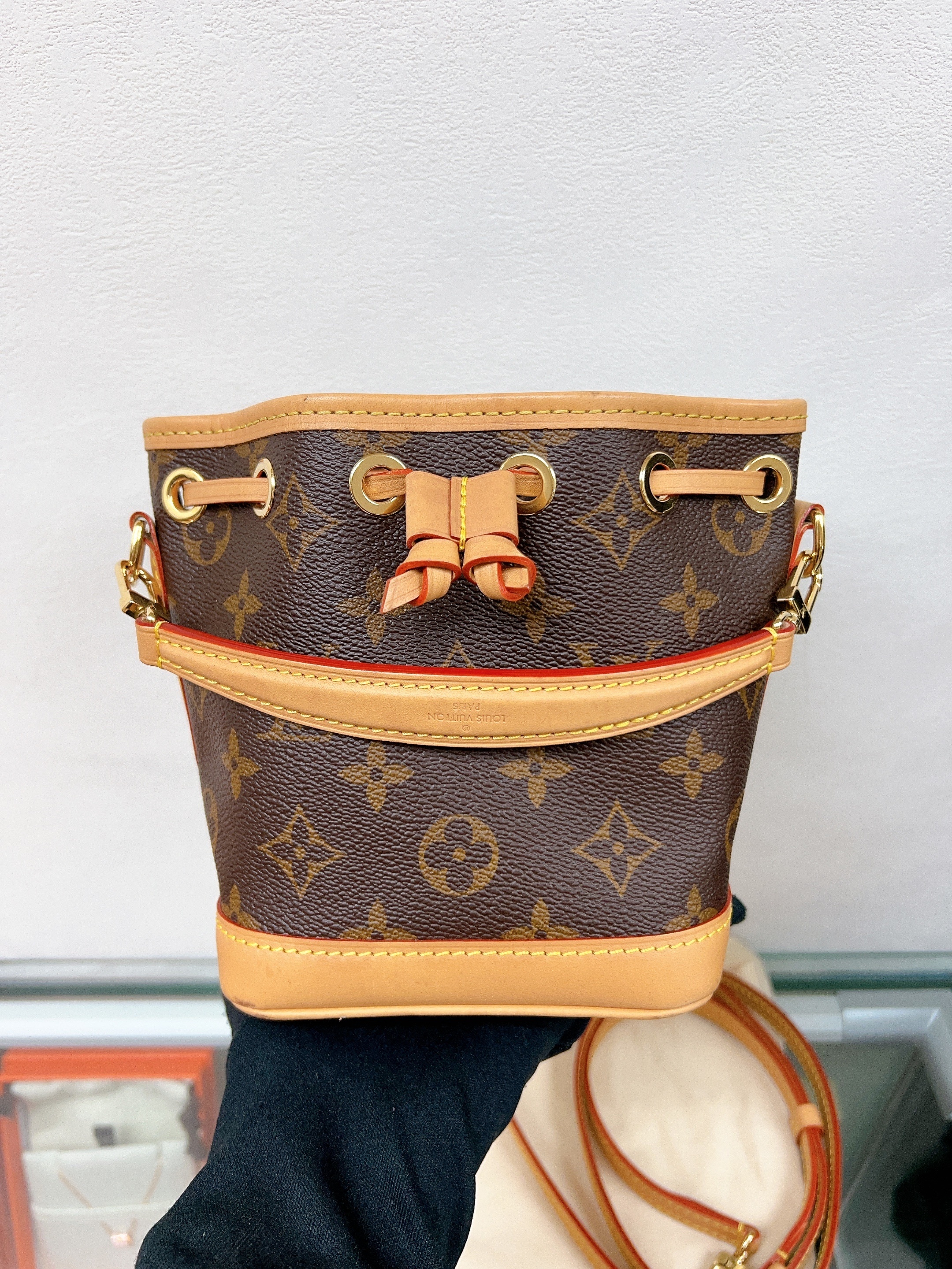 Lv nano noe bucket (brown monogram)
