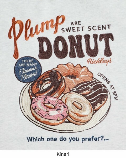 【日貨】甜甜圈刺繡大學TEE