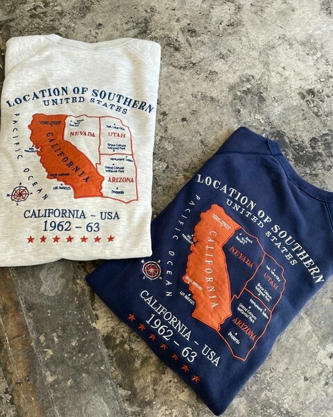 【日貨】加州地圖雪花洗大學TEE
