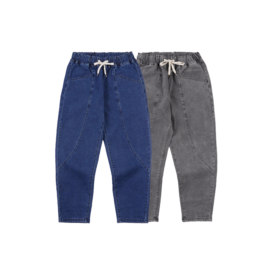 Jeans - 水洗 彈力 牛仔褲 錐形褲