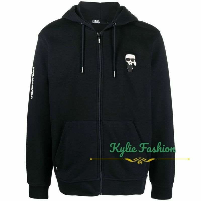 Karl 老佛爺 男款 拉鏈 有帽外套