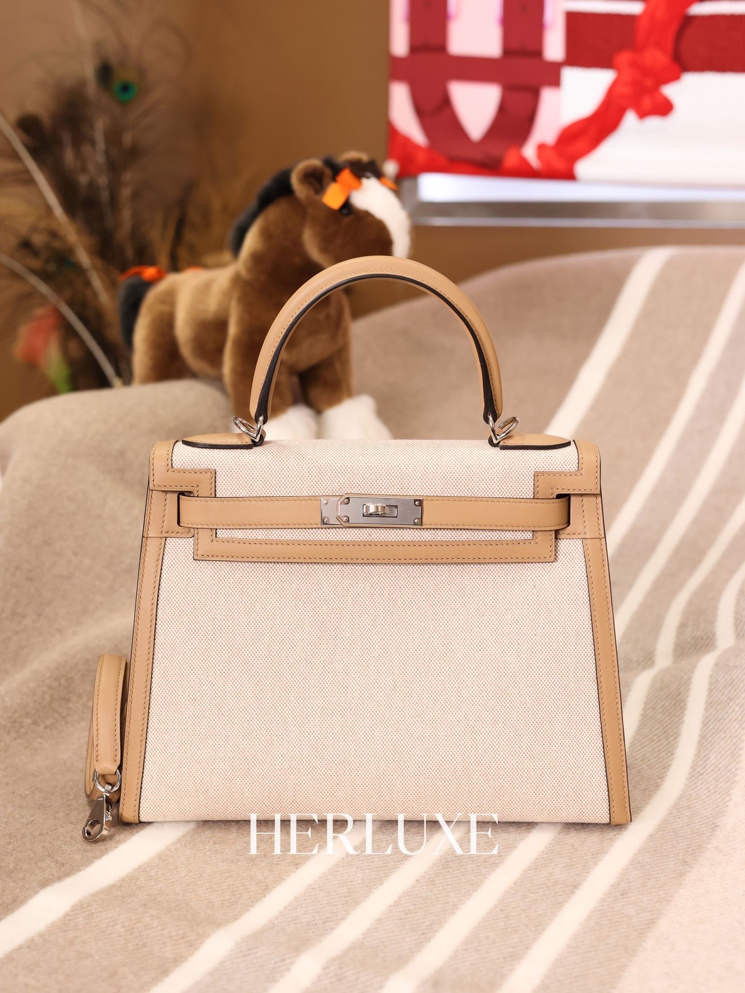 Kelly 28 toile quadrille 01 blanc / 0M chai swift ck Z （閒置品）