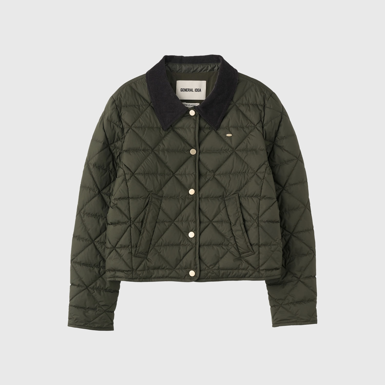[GENERAL IDEA] CORDUROY COLLAR DUCK DOWN JACKET