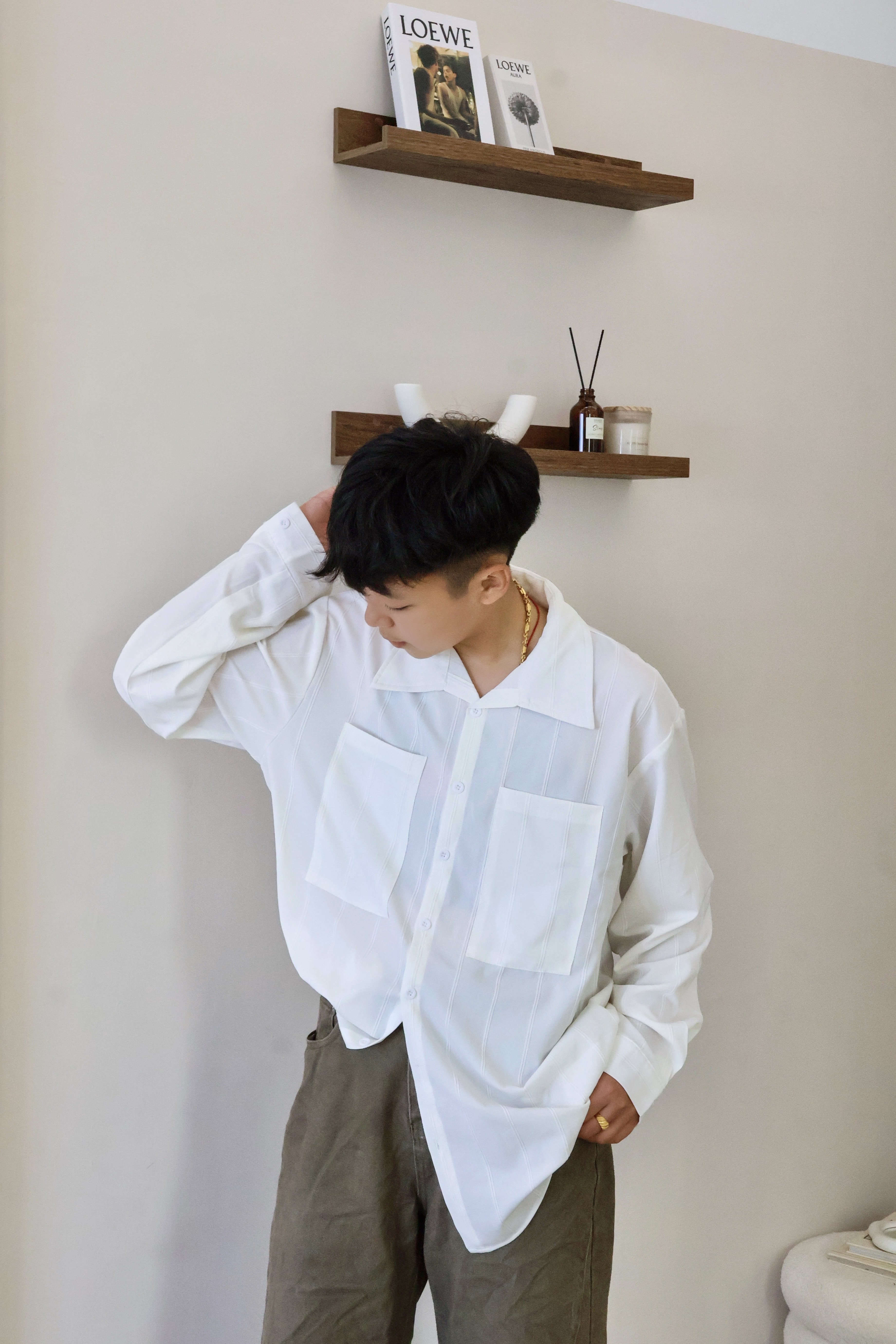 帥暈我💘皺摺感襯衫