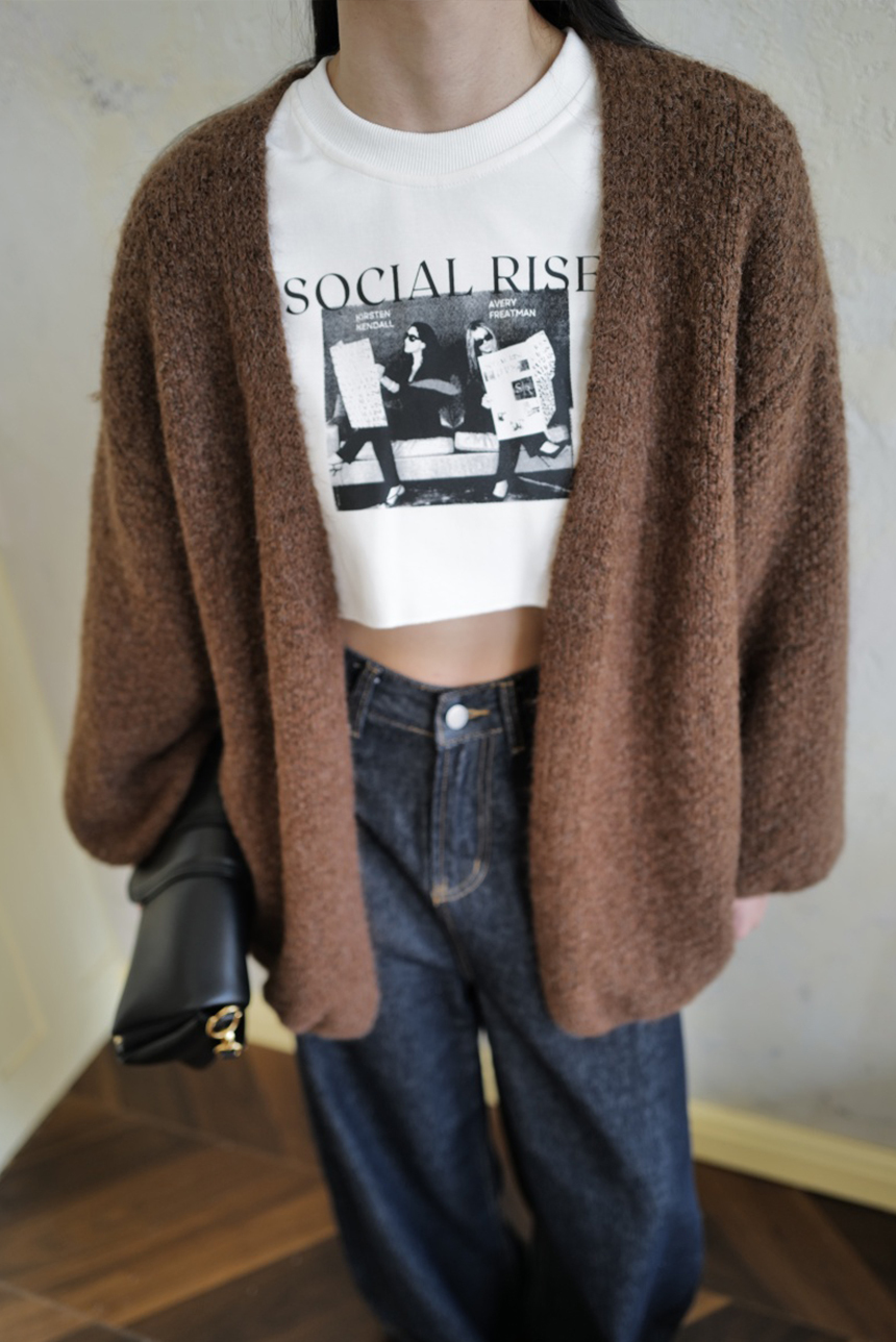 球絨針織開襟短衫*3色