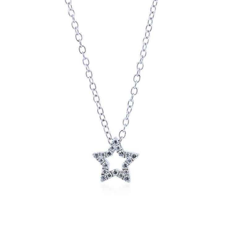 925純銀「未來之星」晶鑽套鍊(16吋)-ADSNS0007