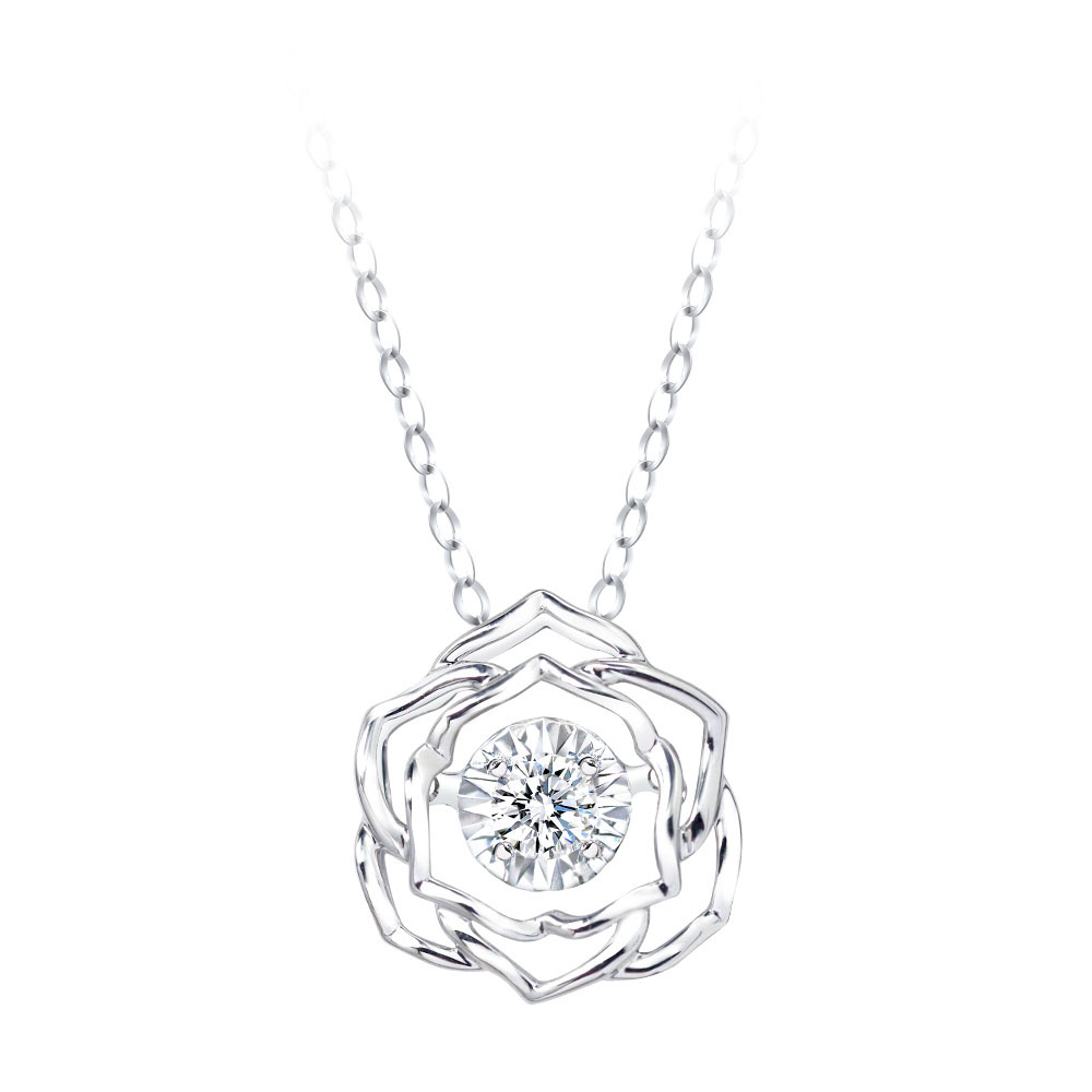 30分花舞靈動鑽石項墜