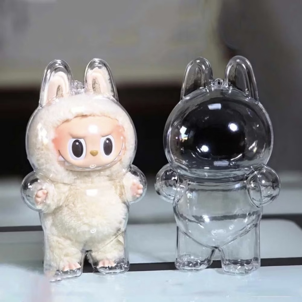 POP MART LABUBU 心動馬卡龍 透明保護殼 壓克力 拉布布