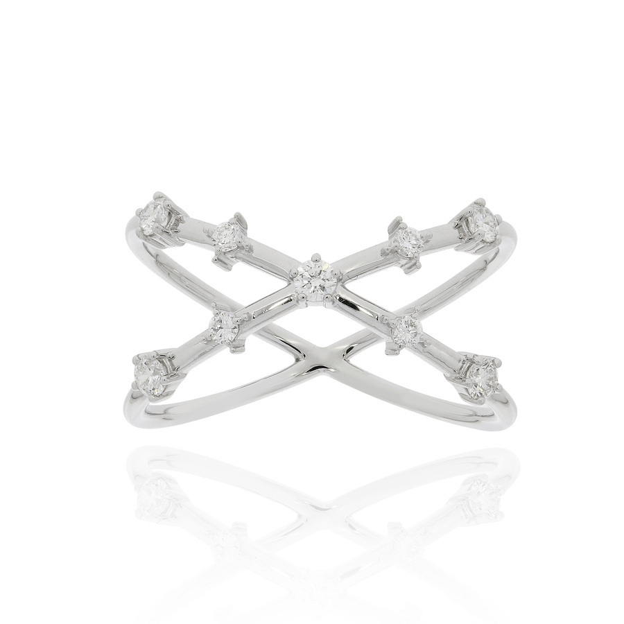 18K白金鑽石戒指