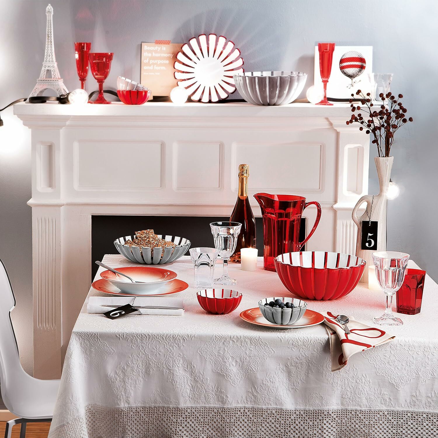 GUZZINI GRACE  - 30 CM BOWL (Grey, Red, Sand, Sea Blue, Transparent)