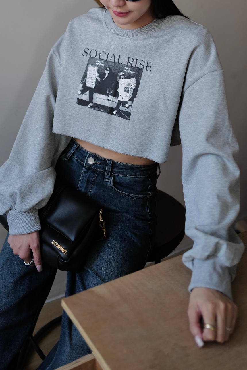 短版黑白照片衛衣*3色