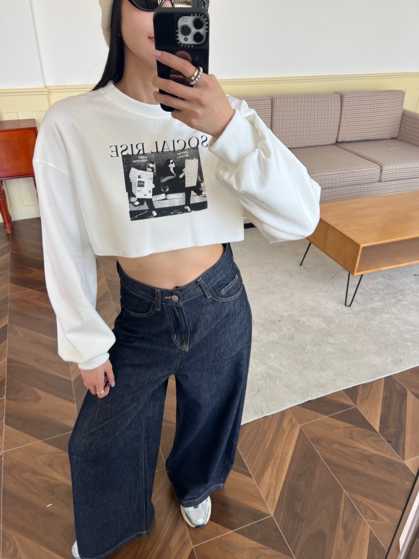 短版黑白照片衛衣*3色