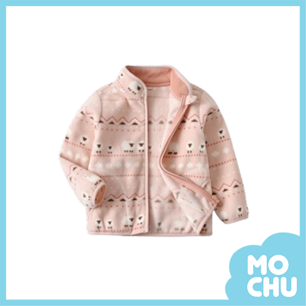 粉嫩小羊搖粒絨外套