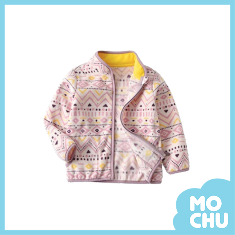 淺紫菱格搖粒絨外套