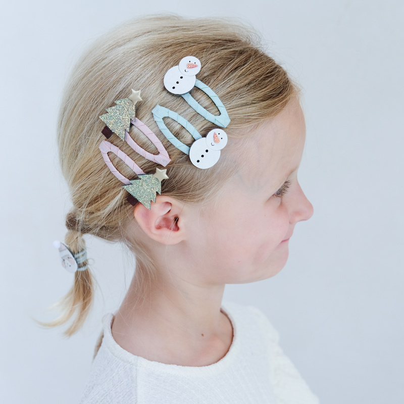 Mimi & Lula 聖誕雪人滴答夾4入