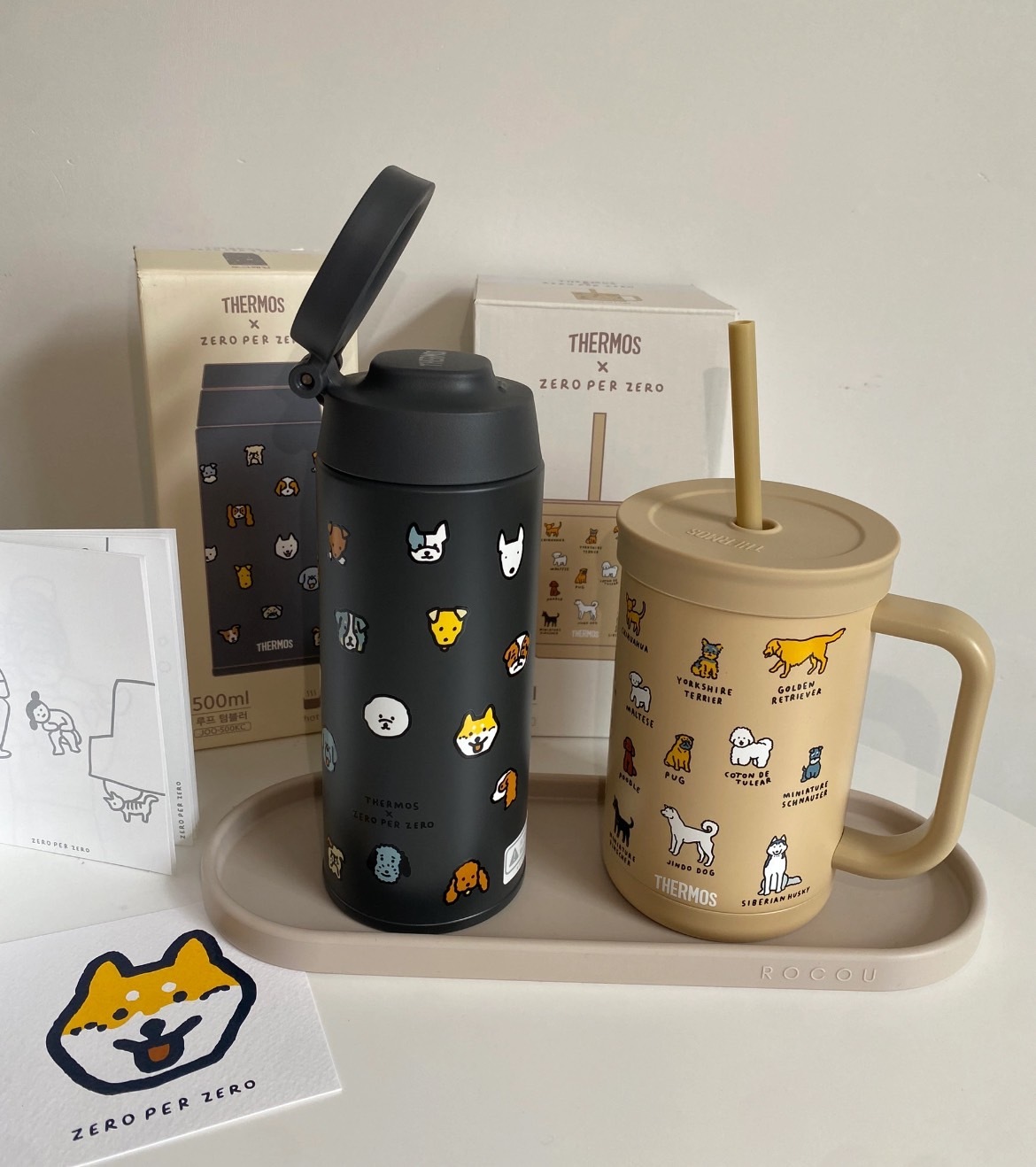 快速出貨> Thermos X Zero Per Zero 聯名小狗保溫杯