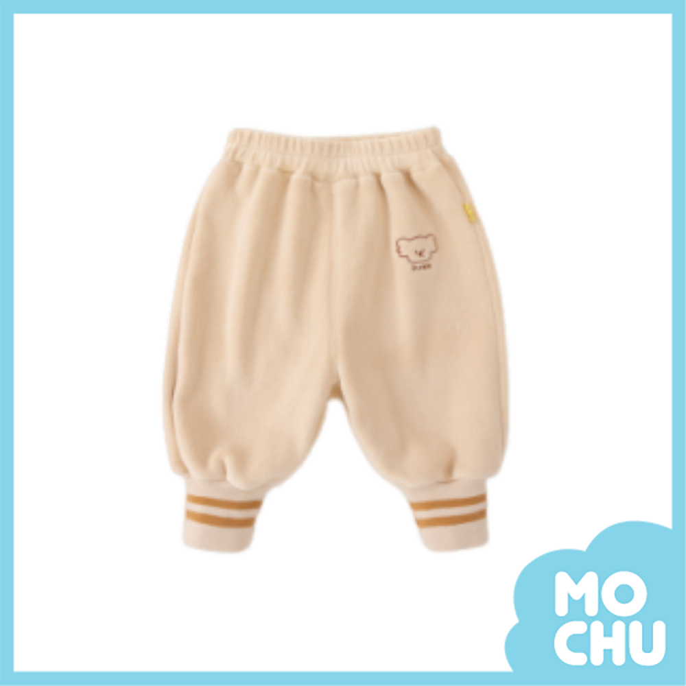 動物圖紋加絨縮口長褲(二色)