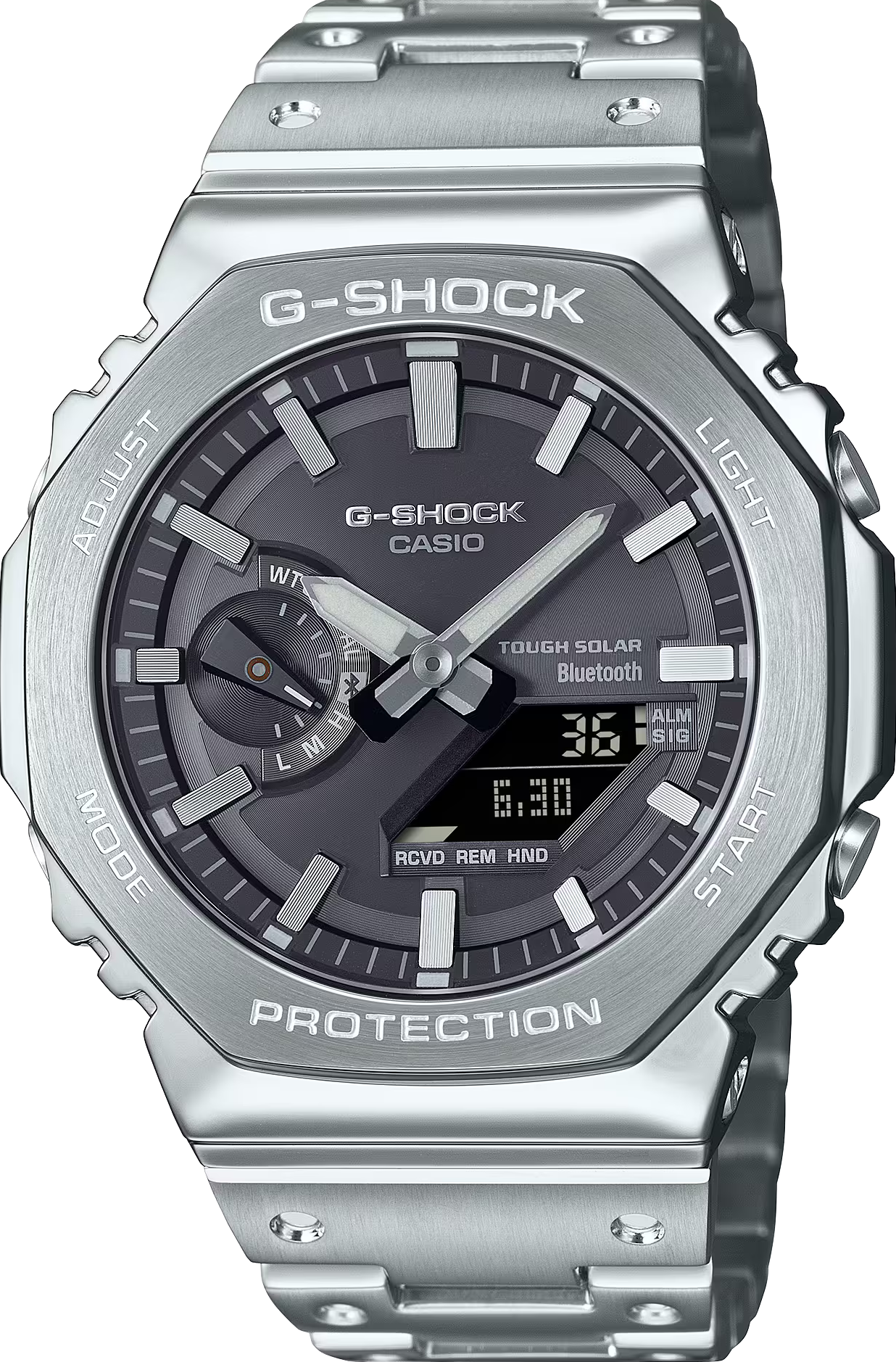 萬年鐘錶 - G-SHOCK   金金屬系列太陽能藍牙運動電子錶 GM-B2100SD-1A  錶徑 : 44.4 mm