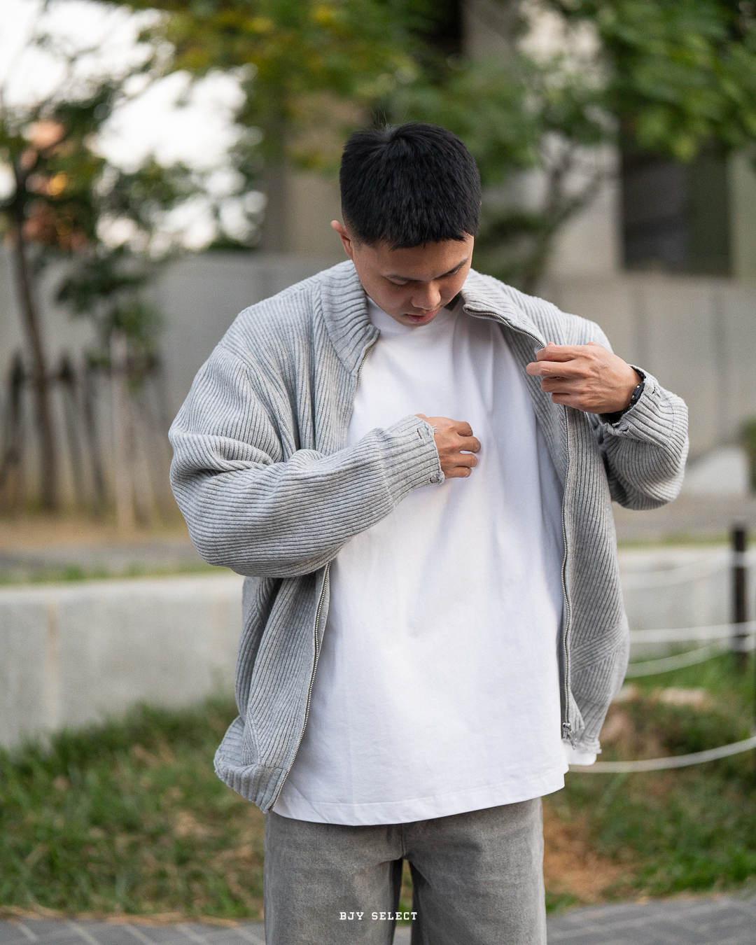 #現貨 Tailor collection 破壞造型 針織毛衣外套 淺灰色  杏色  黑色 Y786