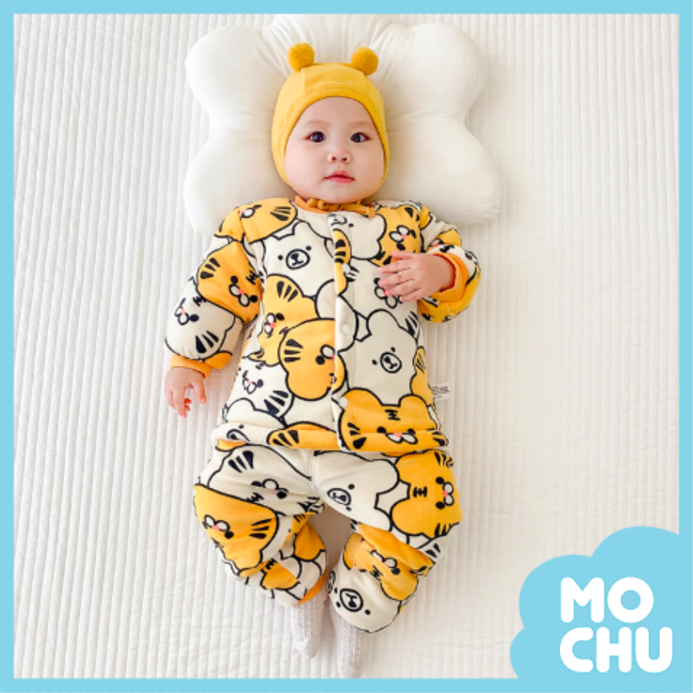 堆堆虎絨面加絨套裝