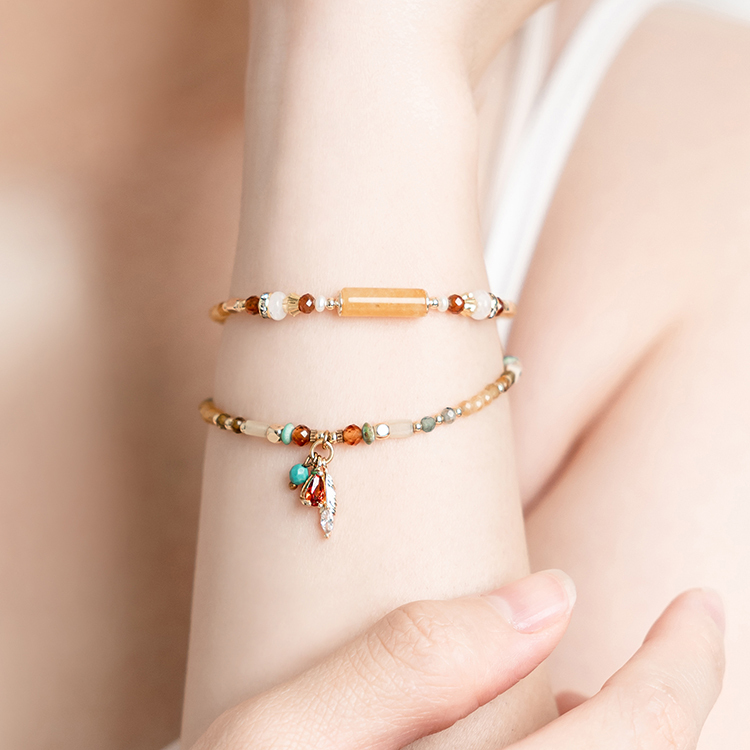 十一月誕生石 • 雞蛋花 • 埋下希望 – 黃玉 – 手鍊