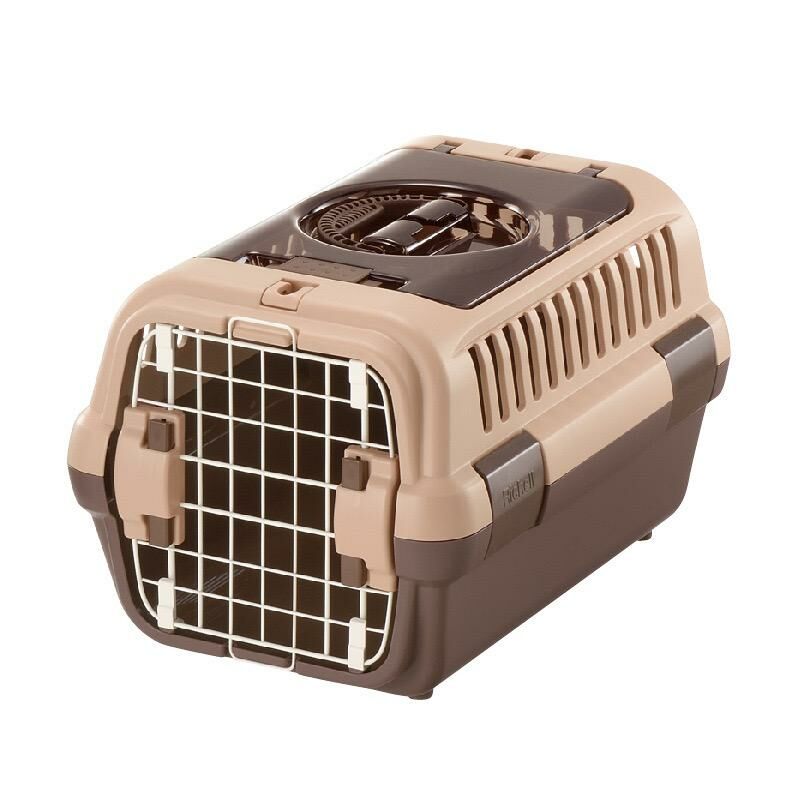 Richell Double Door Pet Carrier Small (brown) ~5kg