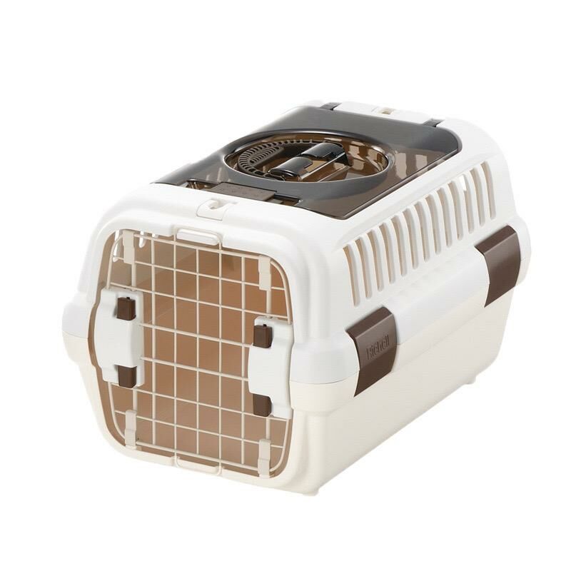 Richell Double Door Pet Carrier Small (ivory white) ~5kg