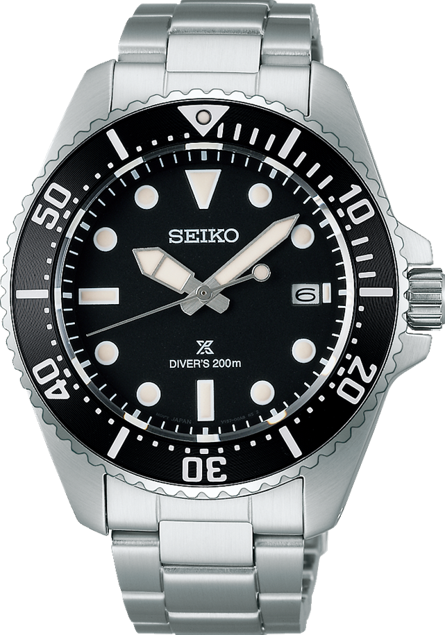 萬年鐘錶 - SEIKO PROSPEX  經典黑色面盤太陽能潛水錶 SNE597P1 / V157-00A0D 錶徑41MM