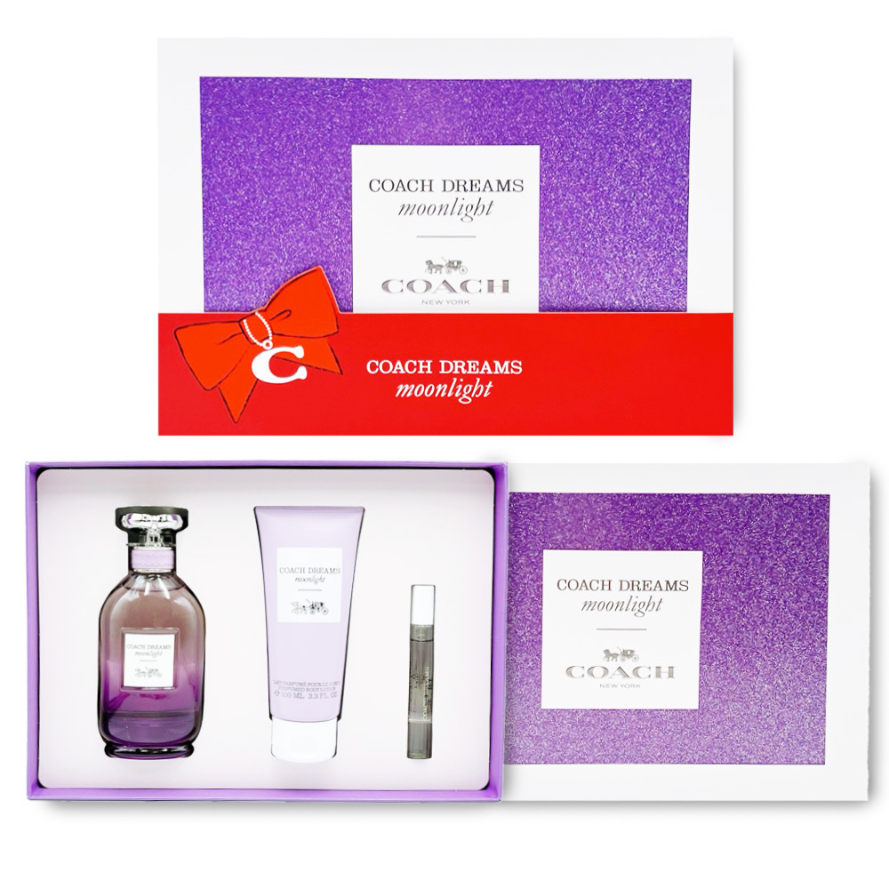 COACH 逐夢月光淡香精禮盒 (淡香精90ML+  噴式小香7.5ML+身體乳100ML)