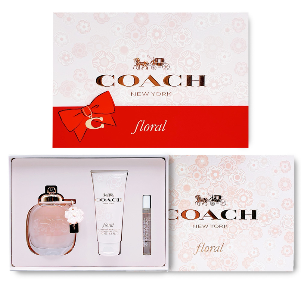 COACH 芙洛麗淡香精禮盒 (淡香精90ML+ 噴式小香7.5ML+身體乳100ML)