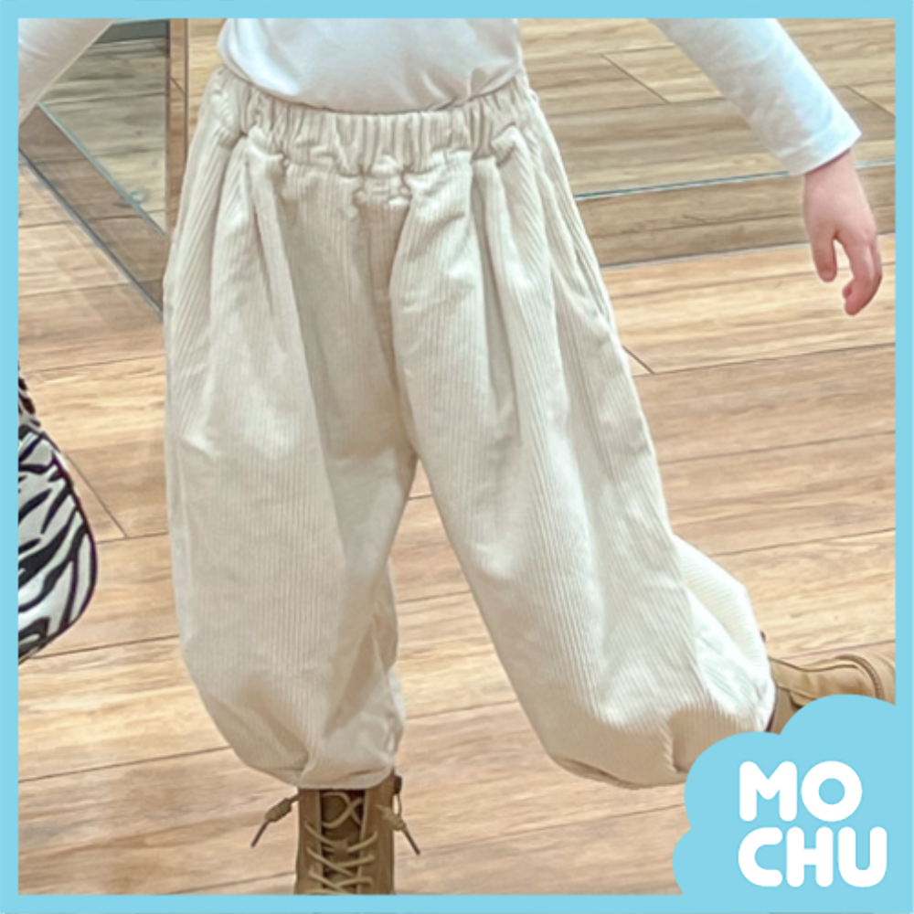 條絨包邊闊腳褲