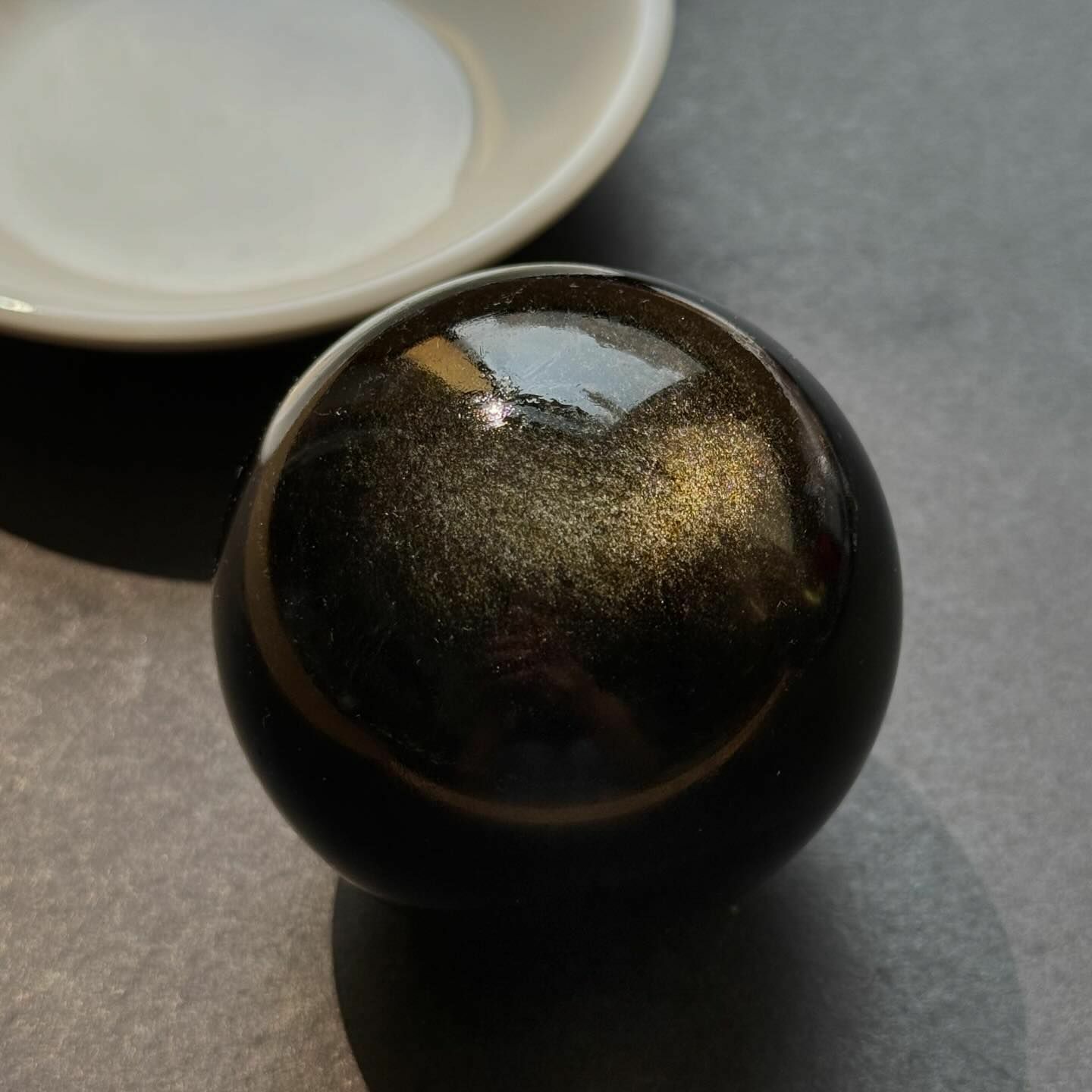 [原石] 金曜石 水晶球 約 50mm