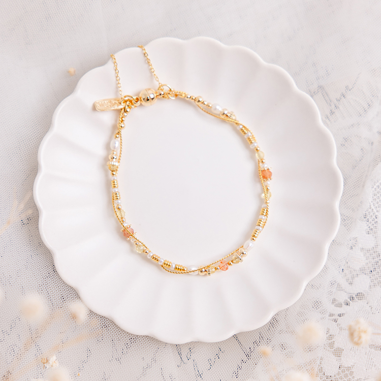 十一月誕生石 • 舞薑花 • 信任 – 金草莓黃水晶 – 手鍊