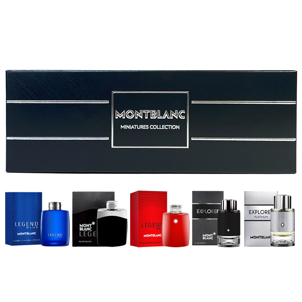 MONT BLANC 萬寶龍 迷你香氛組 (傳奇經典+傳奇烈紅+探尋旅者+極限探尋+傳奇紳藍) 4.5MLx5入