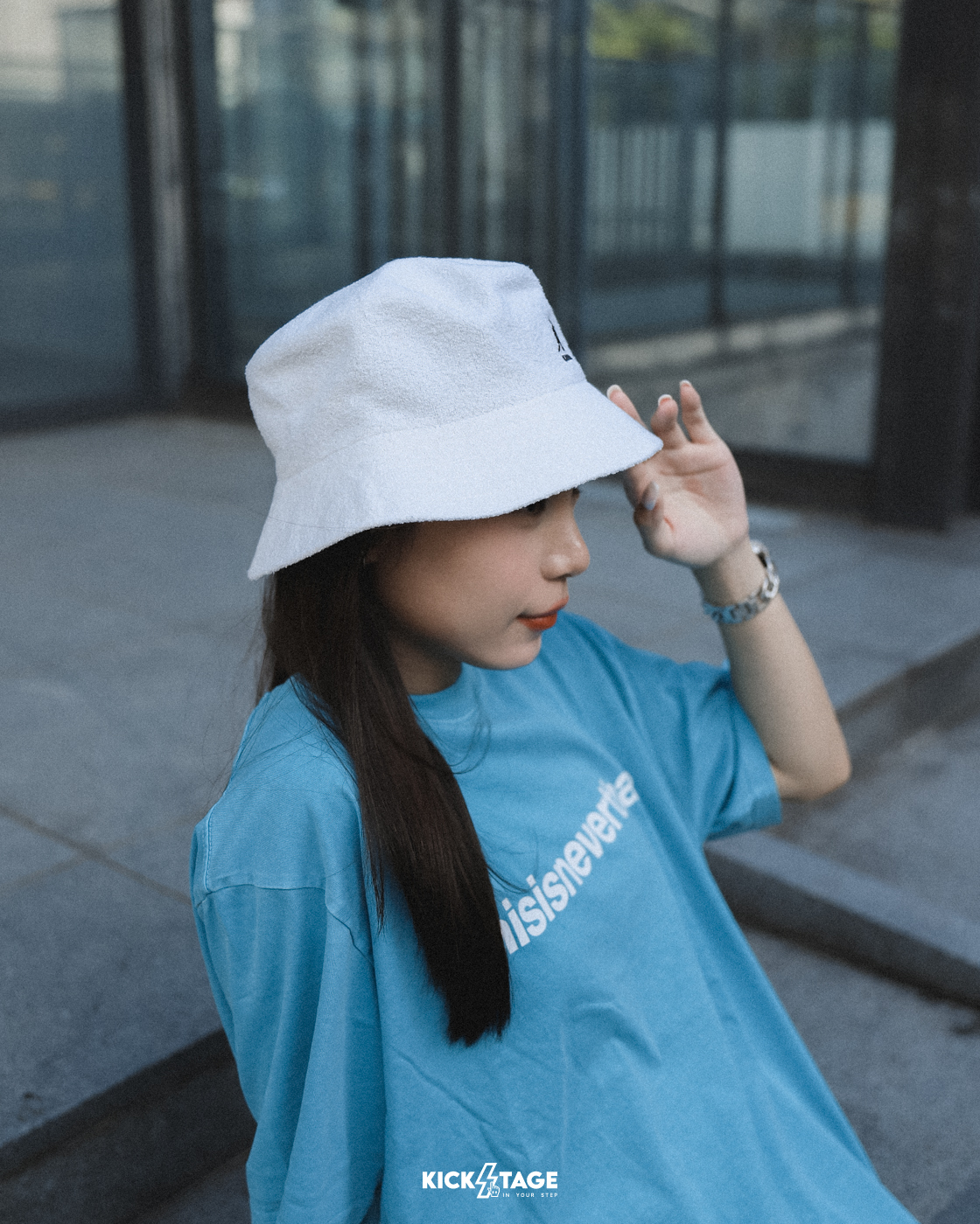 KANGOL BERMUDA BUCKET 白色 素面 毛巾布 平頂 百搭 漁夫帽【W20S3050】