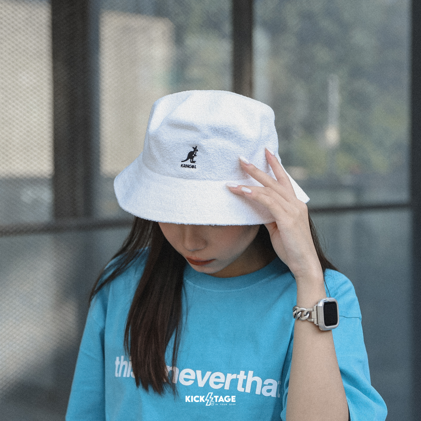 KANGOL BERMUDA BUCKET 白色 素面 毛巾布 平頂 百搭 漁夫帽【W20S3050】